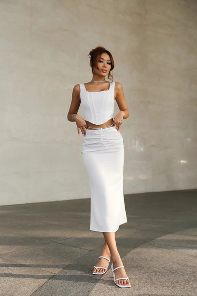 KAMILA SKIRT - WHITE - MND